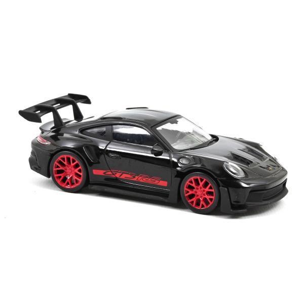 1:43 Porsche 911 GT3 RS 2022 Schwarz & Rote Aufkleber Jet-car